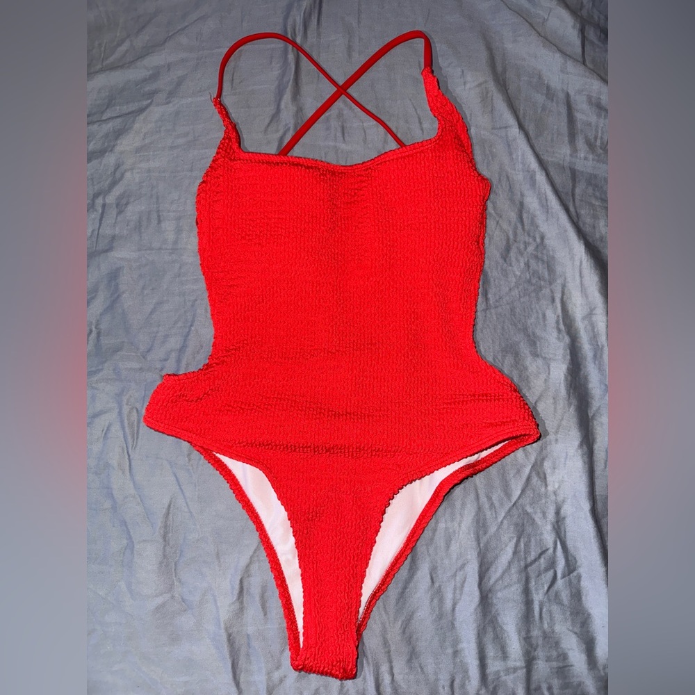 NEW never worn red backless one piece